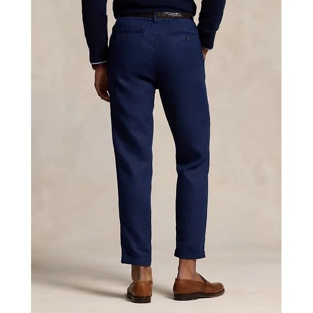 POLO RALPH LAUREN POLO PREPSTER SLIM TAPERED LINEN TROUSER - Yooto