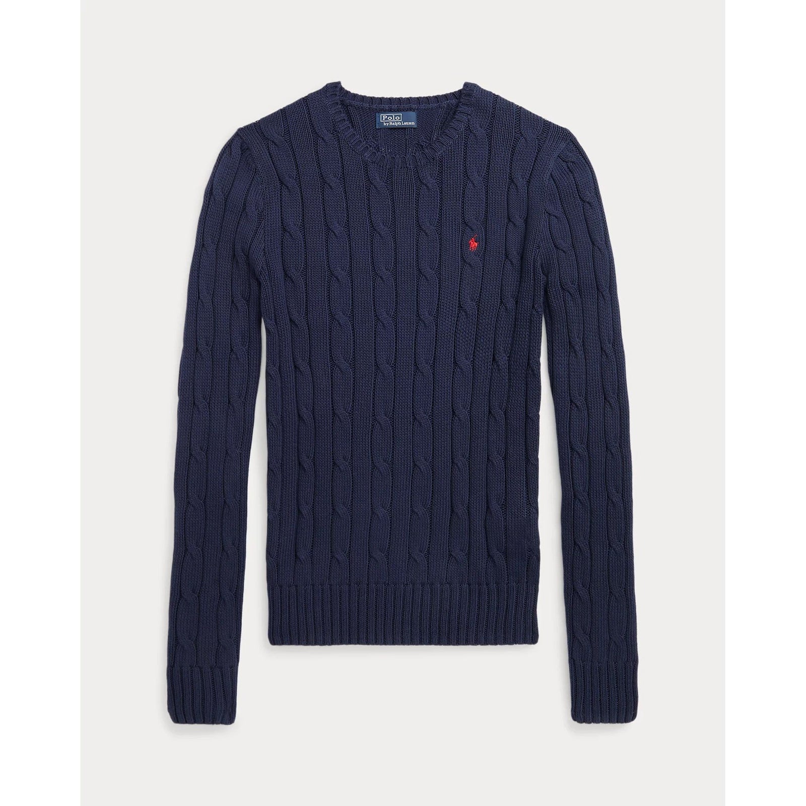 RALPH LAUREN Cable-Knit Cotton Crewneck Jumper