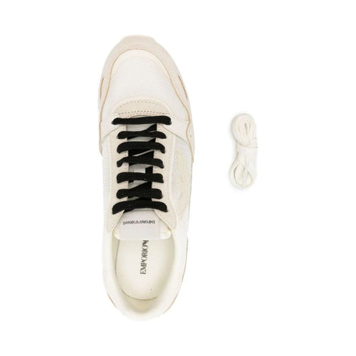 Load image into Gallery viewer, EMPORIO ARMANI logo-appliqué suede sneakers
