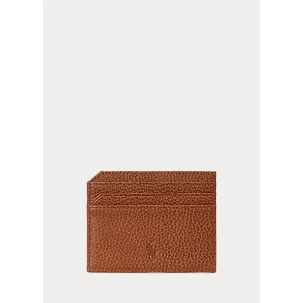 POLO RALPH LAUREN PEBBLED LEATHER CARD CASE - Yooto