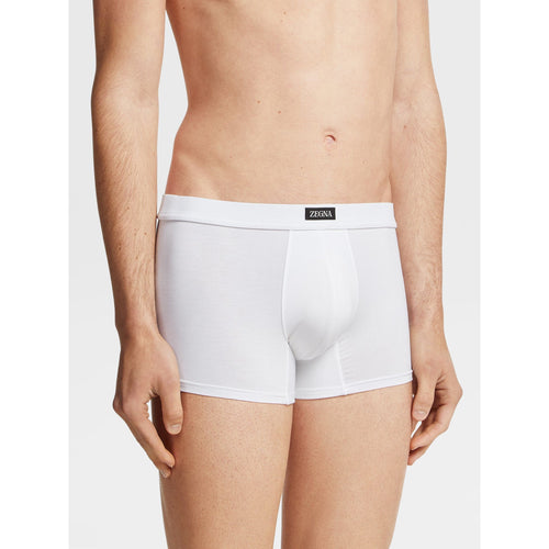 Load image into Gallery viewer, ZEGNA WHITE STRETCH MODAL TRUNKS
