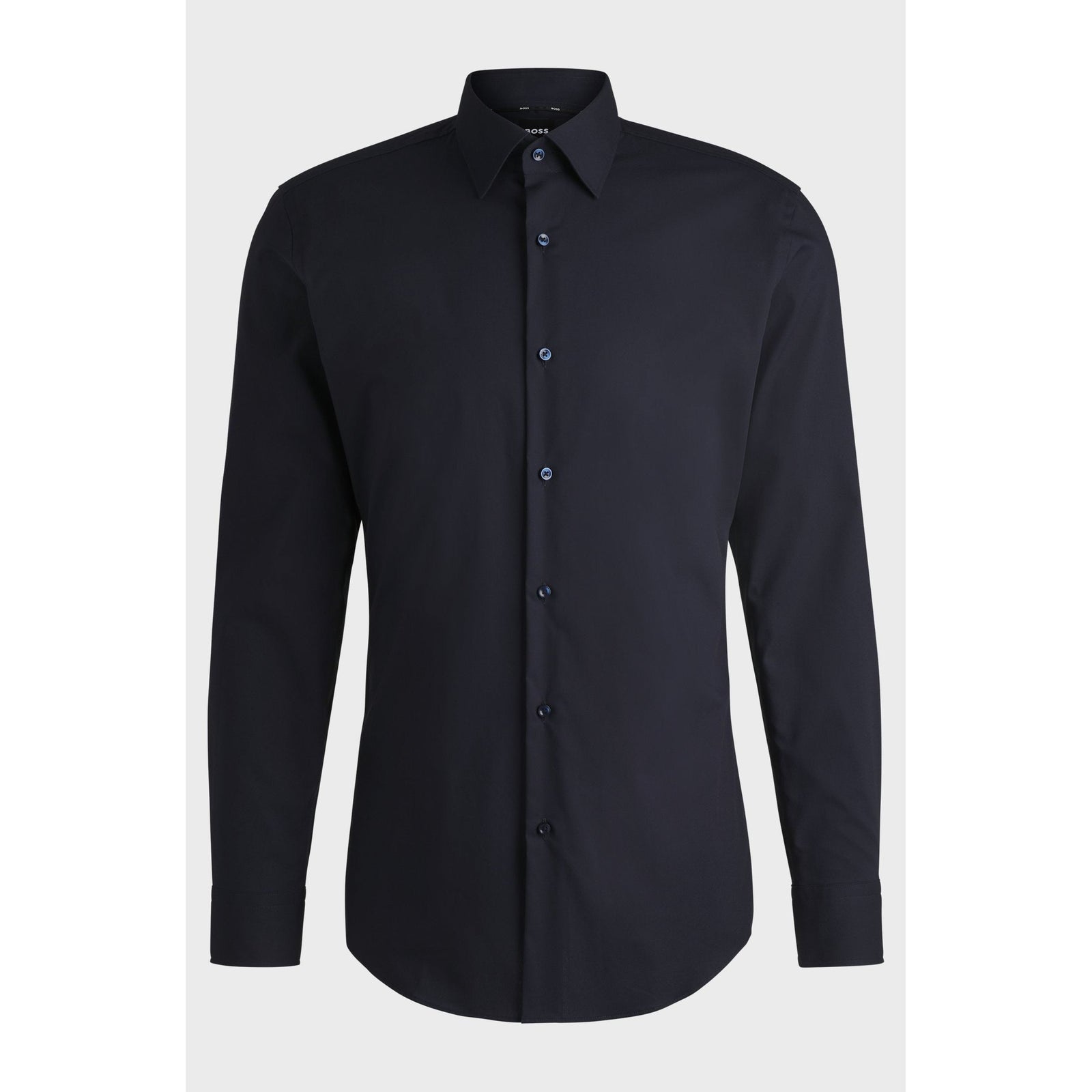 BOSS SLIM-FIT SHIRT IN EASY-IRON STRETCH-COTTON POPLIN