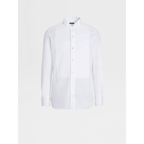 Load image into Gallery viewer, ZEGNA WHITE COTTON TUXEDO SHIRT
