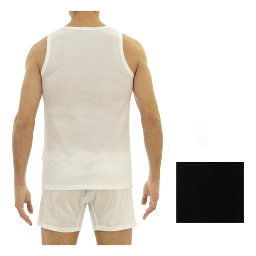 Load image into Gallery viewer, ZEGNA Black Filoscozia Cotton Tank
