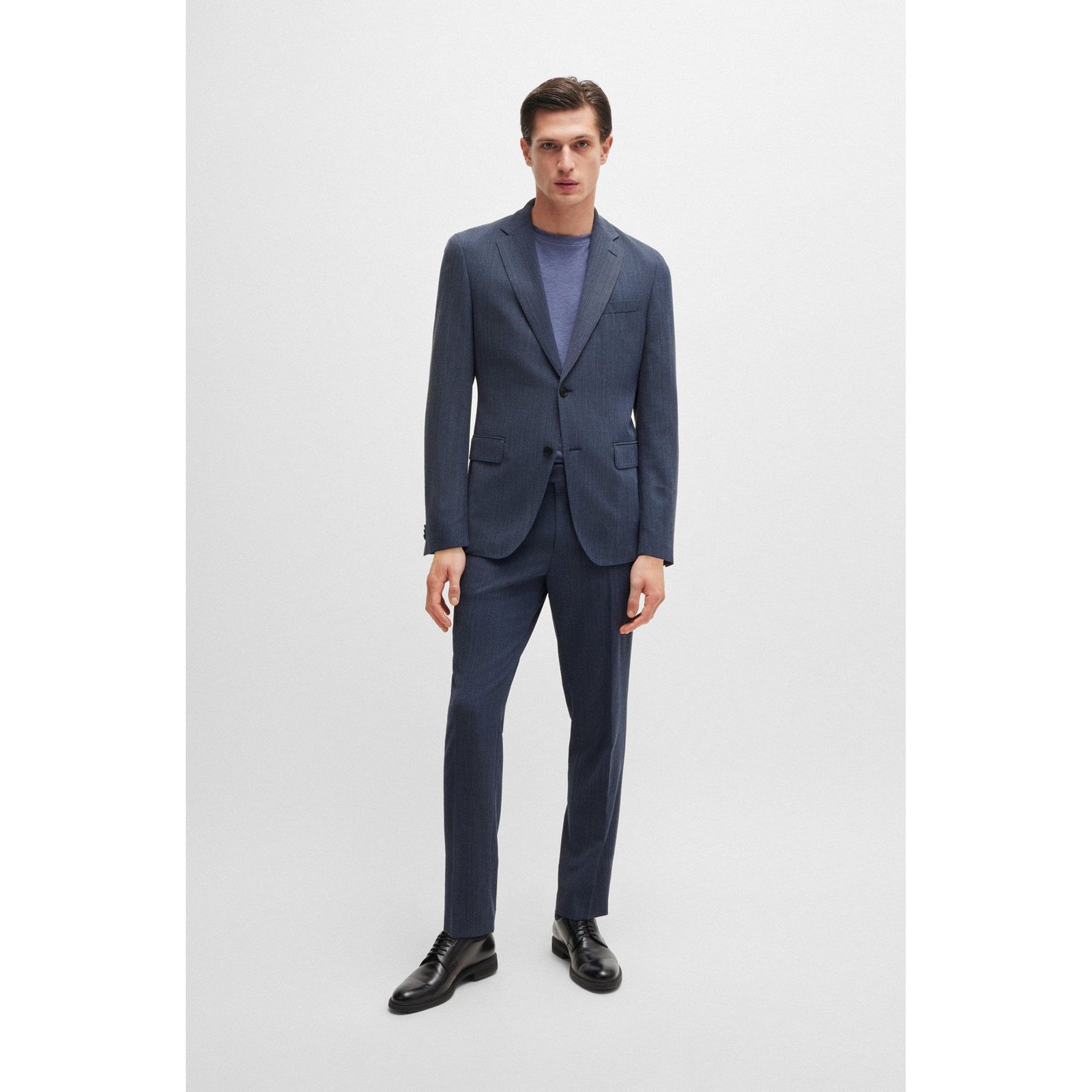 BOSS SLIM-FIT SUIT IN MICRO-PATTERNED PERFORMANCE FABRIC