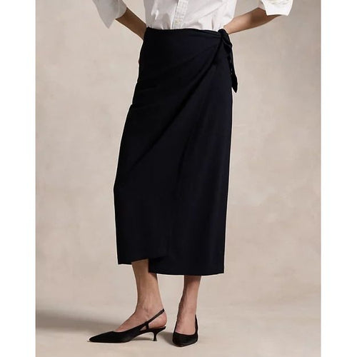 Load image into Gallery viewer, RALPH LAUREN Wool Crepe Wrap Skirt
