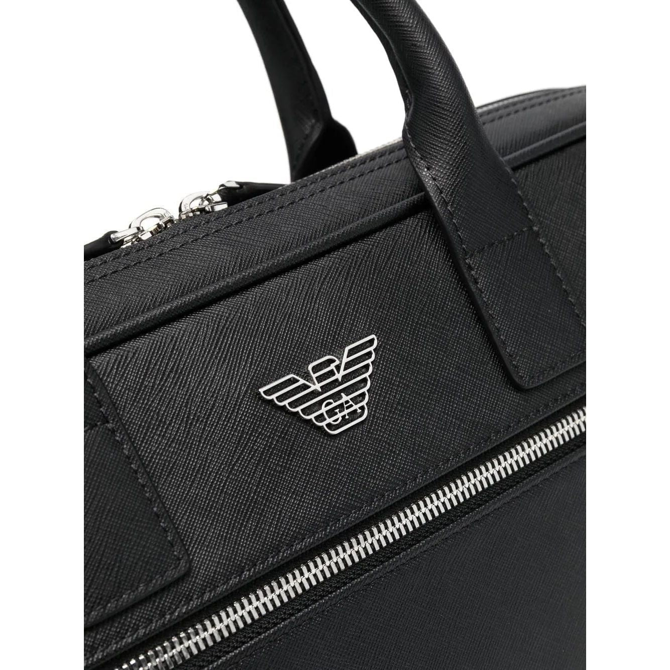 EMPORIO ARMANI logo-plaque laptop case