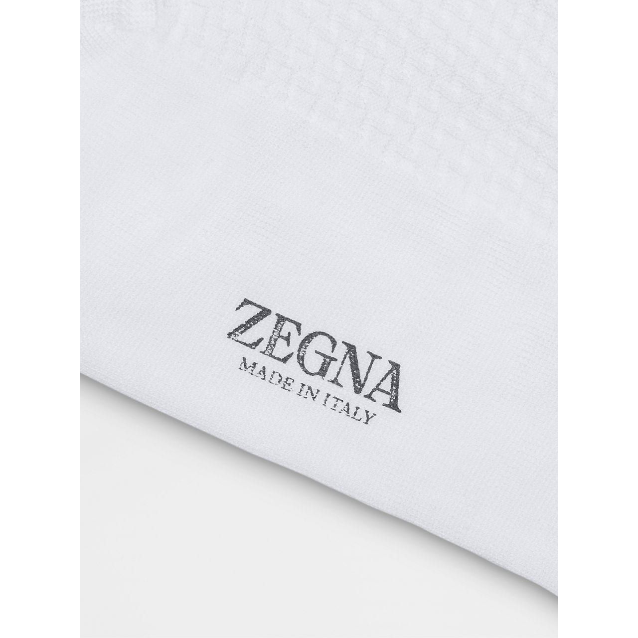 ZEGNA WHITE COTTON BLEND SOCKS