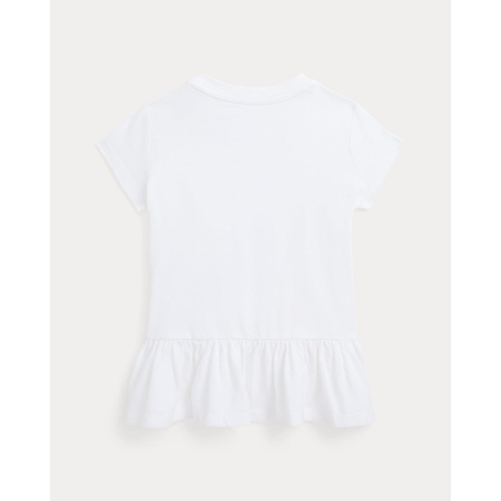 POLO RALPH LAUREN POLO BEAR COTTON JERSEY PEPLUM T-SHIRT - Yooto