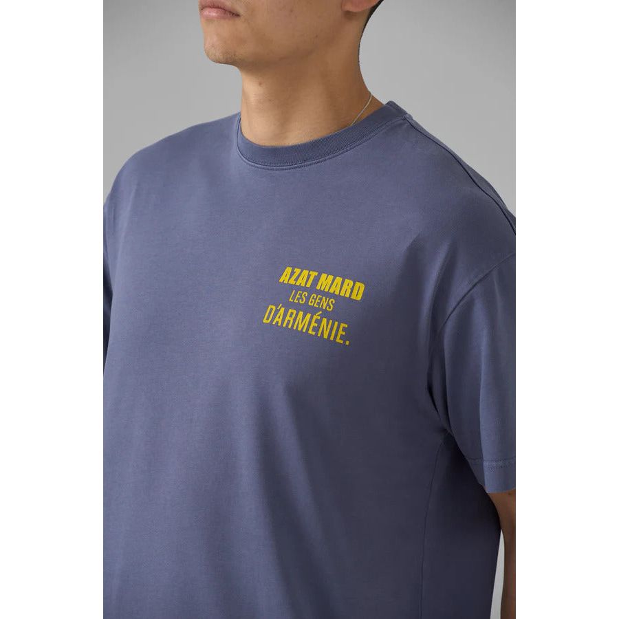 AZAT MARD LES GENS WASHED NAVY T-SHIRT