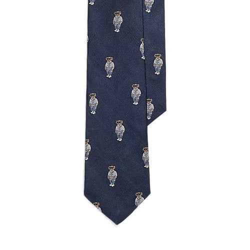 Load image into Gallery viewer, RALPH LAUREN Polo Bear Silk Repp Tie
