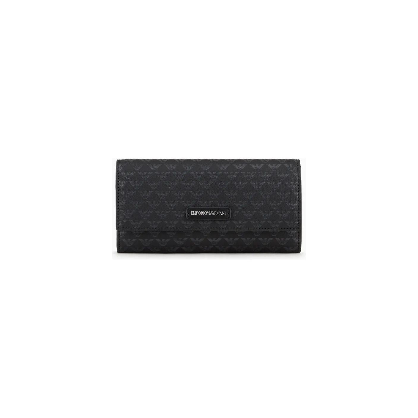 EMPORIO ARMANI ALL-OVER EAGLE WALLET WITH FLAP - Yooto
