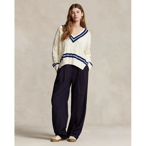 Load image into Gallery viewer, RALPH LAUREN Cable-Knit Cotton Cricket Jumper
