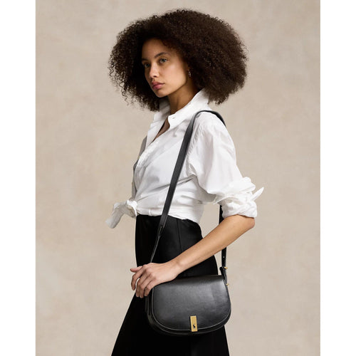 Load image into Gallery viewer, RALPH LAUREN Polo ID Leather Saddle Bag
