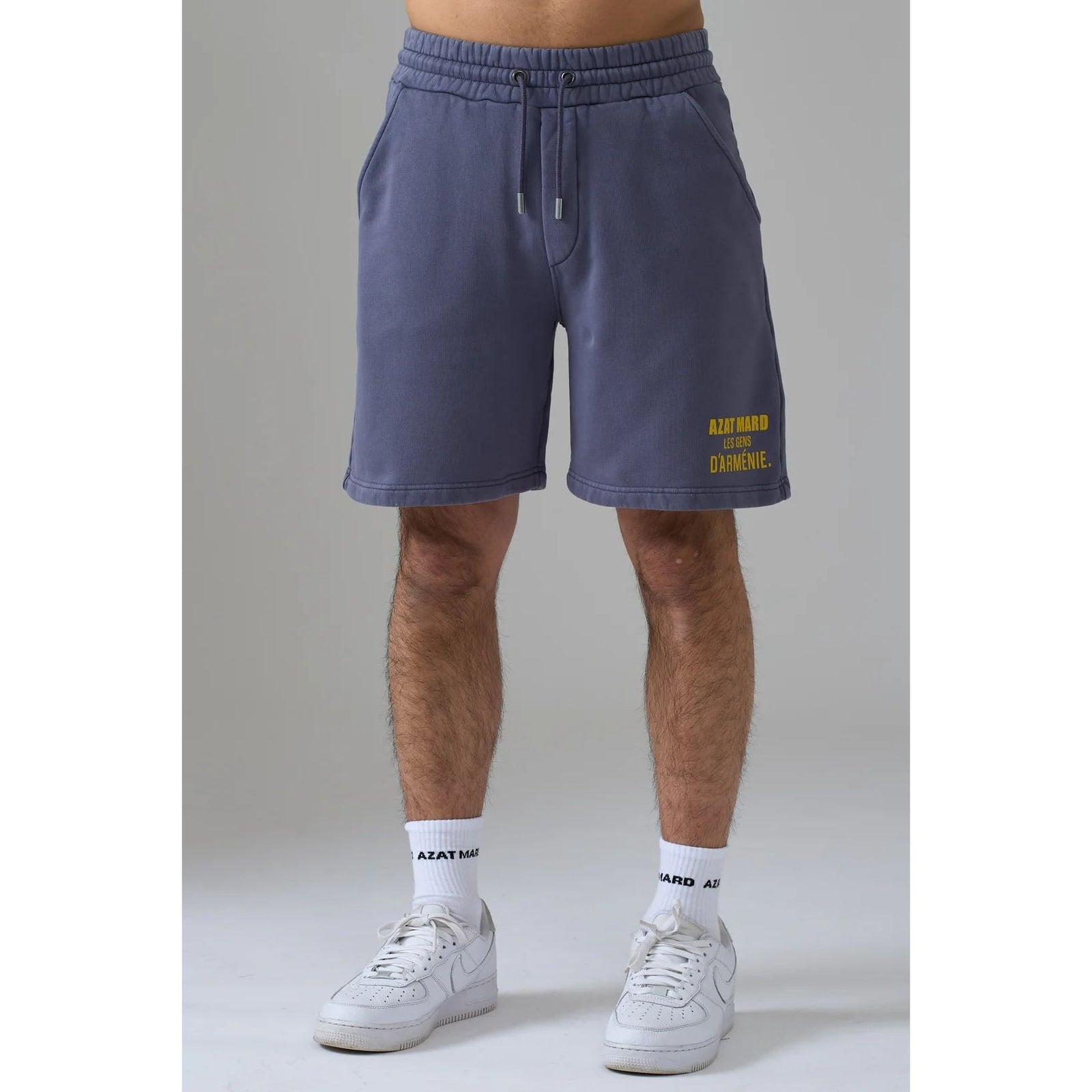 AZAT MARD LES GENS WASHED NAVY SHORTS