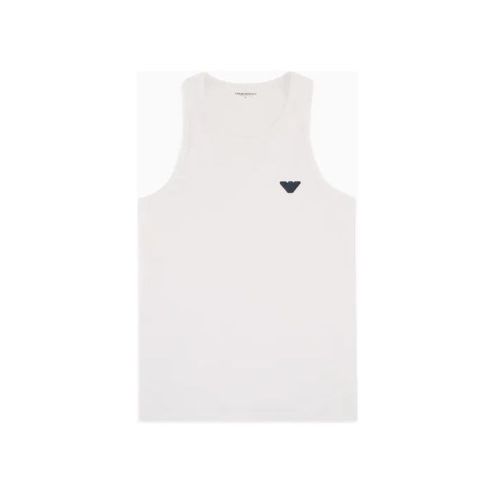 EMPORIO ARMANI ASV SHINY LOGO BAND ORGANIC-COTTON LOUNGEWEAR TANK TOP