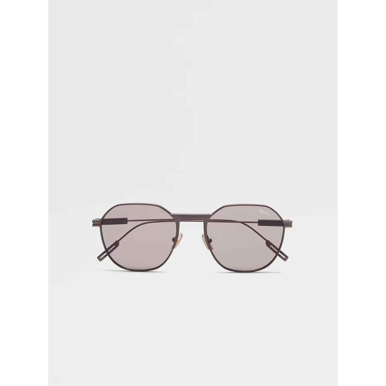 ZEGNA ANTIQUED FOLIAGE METAL SUNGLASSES