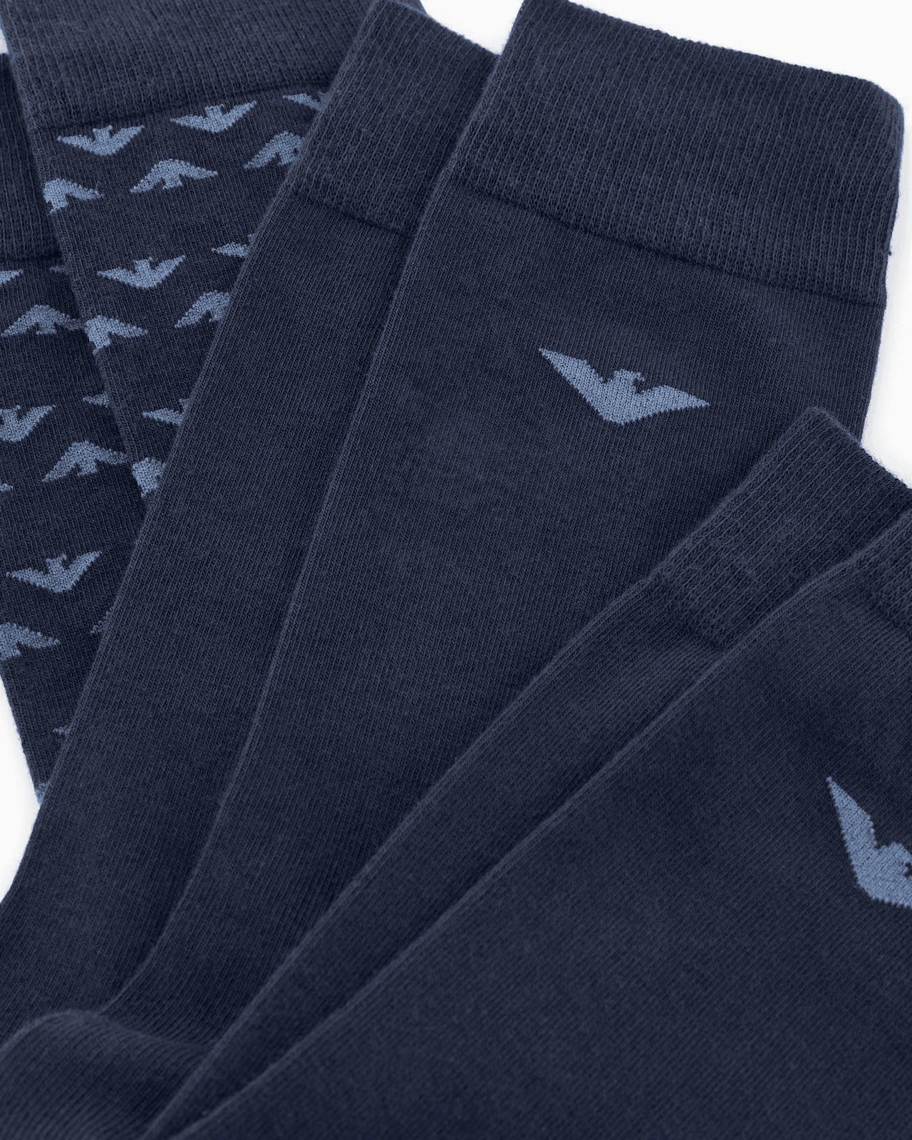 EMPORIO ARMANI Three-pack of socks with jacquard eagle pattern