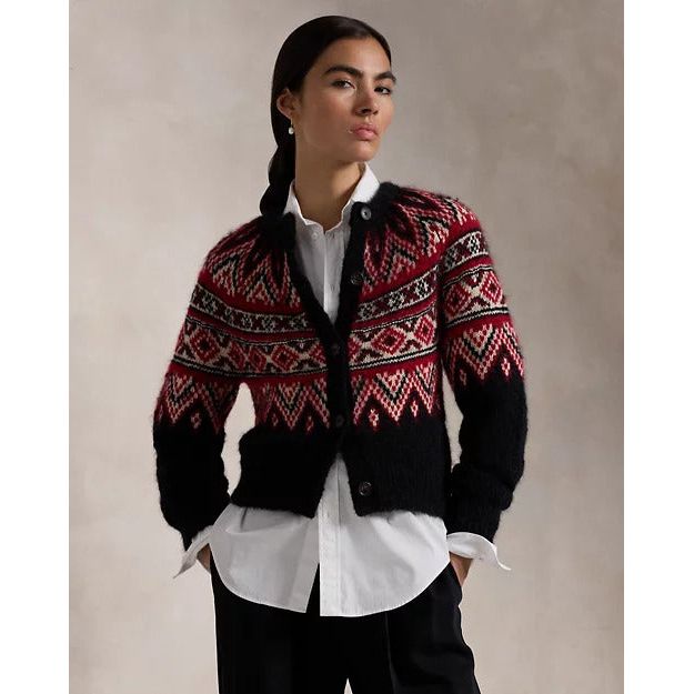 RALPH LAUREN Fair Isle Alpaca-Blend Cardigan