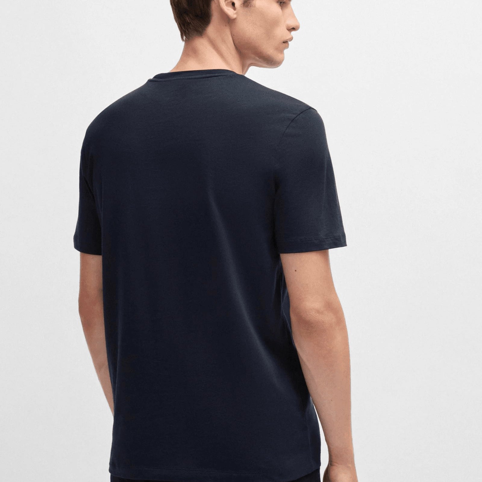 BOSS Cotton-jersey regular-fit T-shirt with ribbed collar