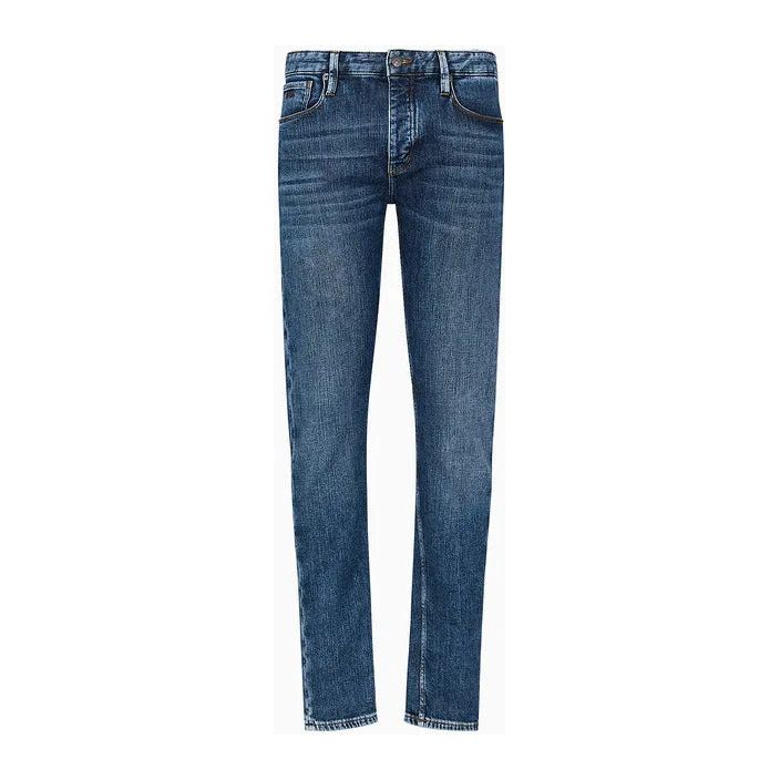 EMPORIO ARMANI J75 SLIM-FIT, WORN-LOOK DENIM JEANS - Yooto