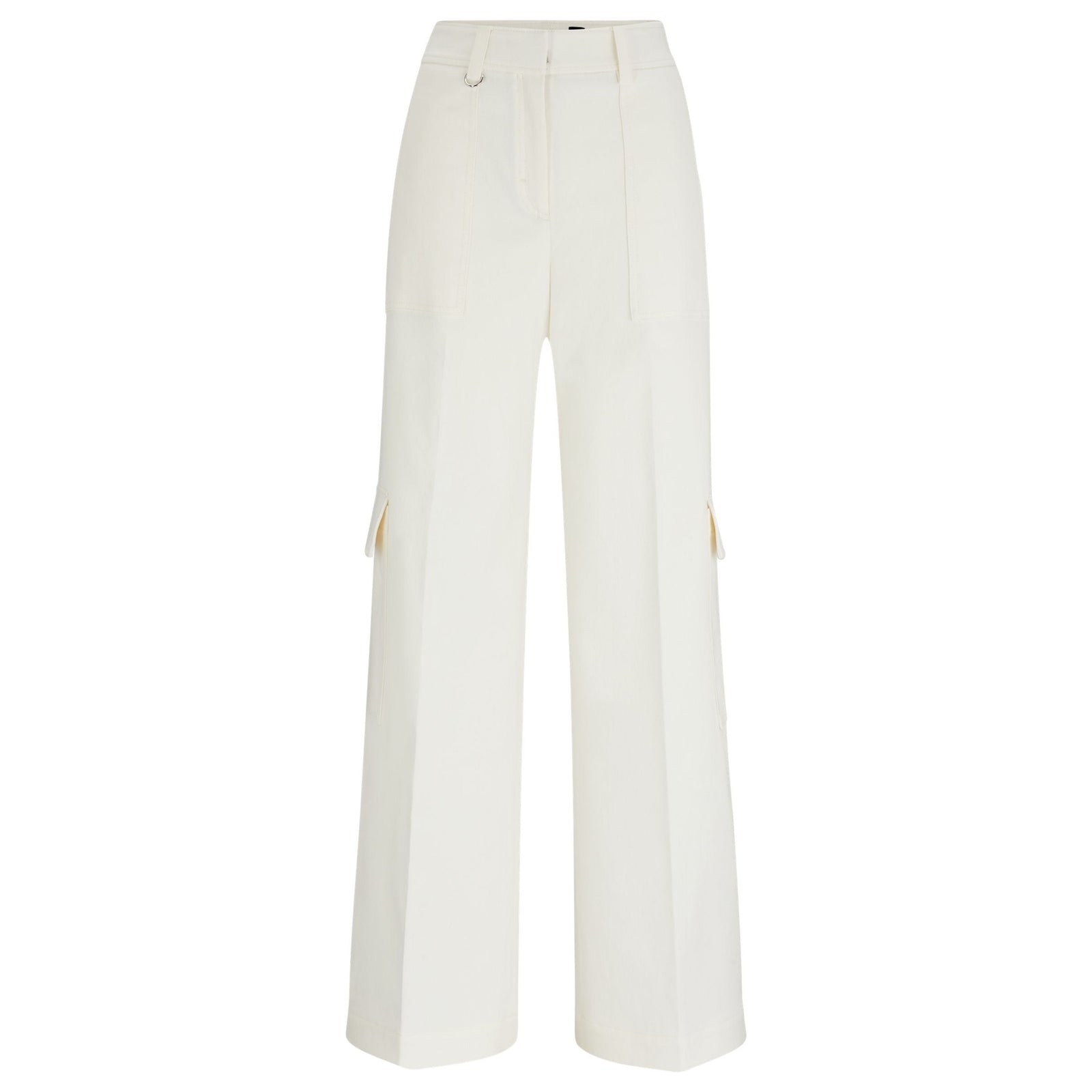 BOSS STRAIGHT FIT TROUSERS IN COTTON BLEND - Yooto
