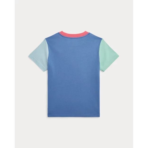 POLO RALPH LAUREN POLO BEAR COLOUR-BLOCKED COTTON T-SHIRT - Yooto