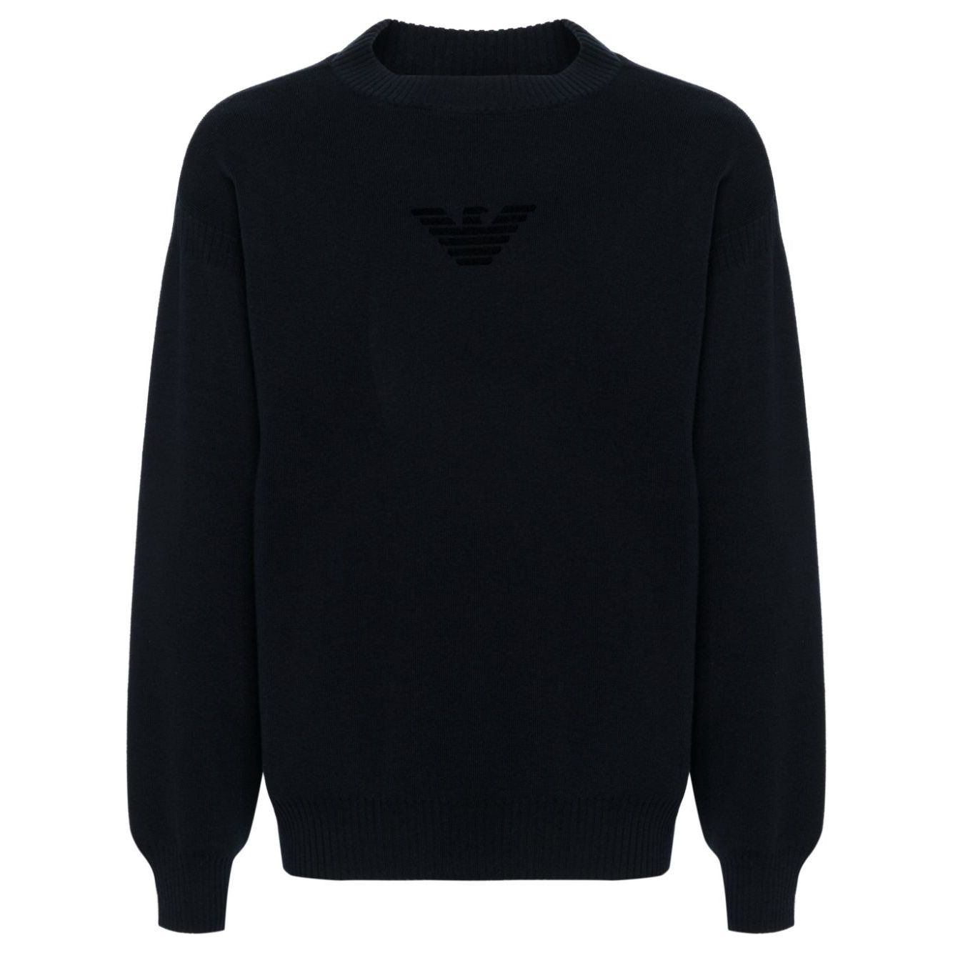 EMPORIO ARMANI logo-flocked sweater