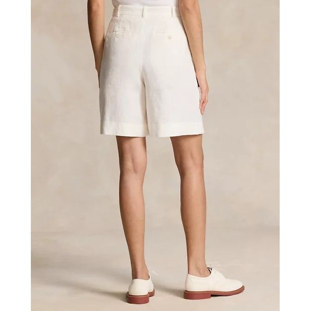 POLO RALPH LAUREN LONG PLEATED LINEN SHORT - Yooto