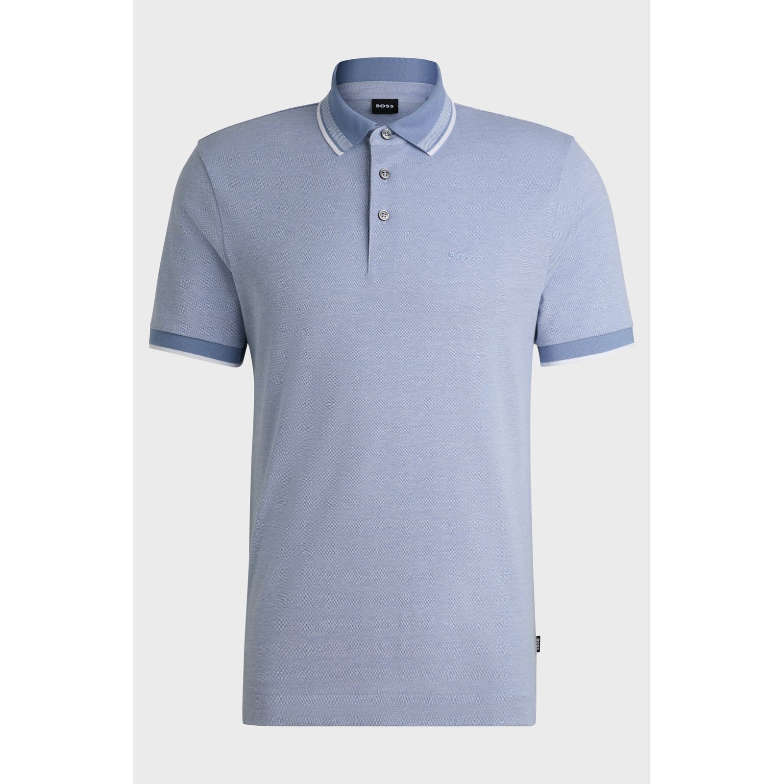 BOSS OXFORD-COTTON-PIQUÉ POLO SHIRT WITH LOGO DETAIL