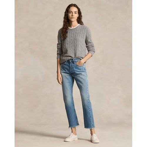 Load image into Gallery viewer, RALPH LAUREN High-Rise Relaxed Straight Crop Jean
