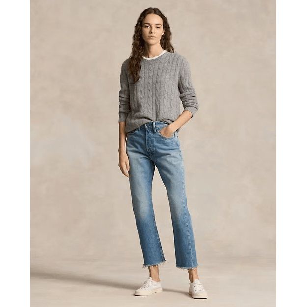 RALPH LAUREN High-Rise Relaxed Straight Crop Jean