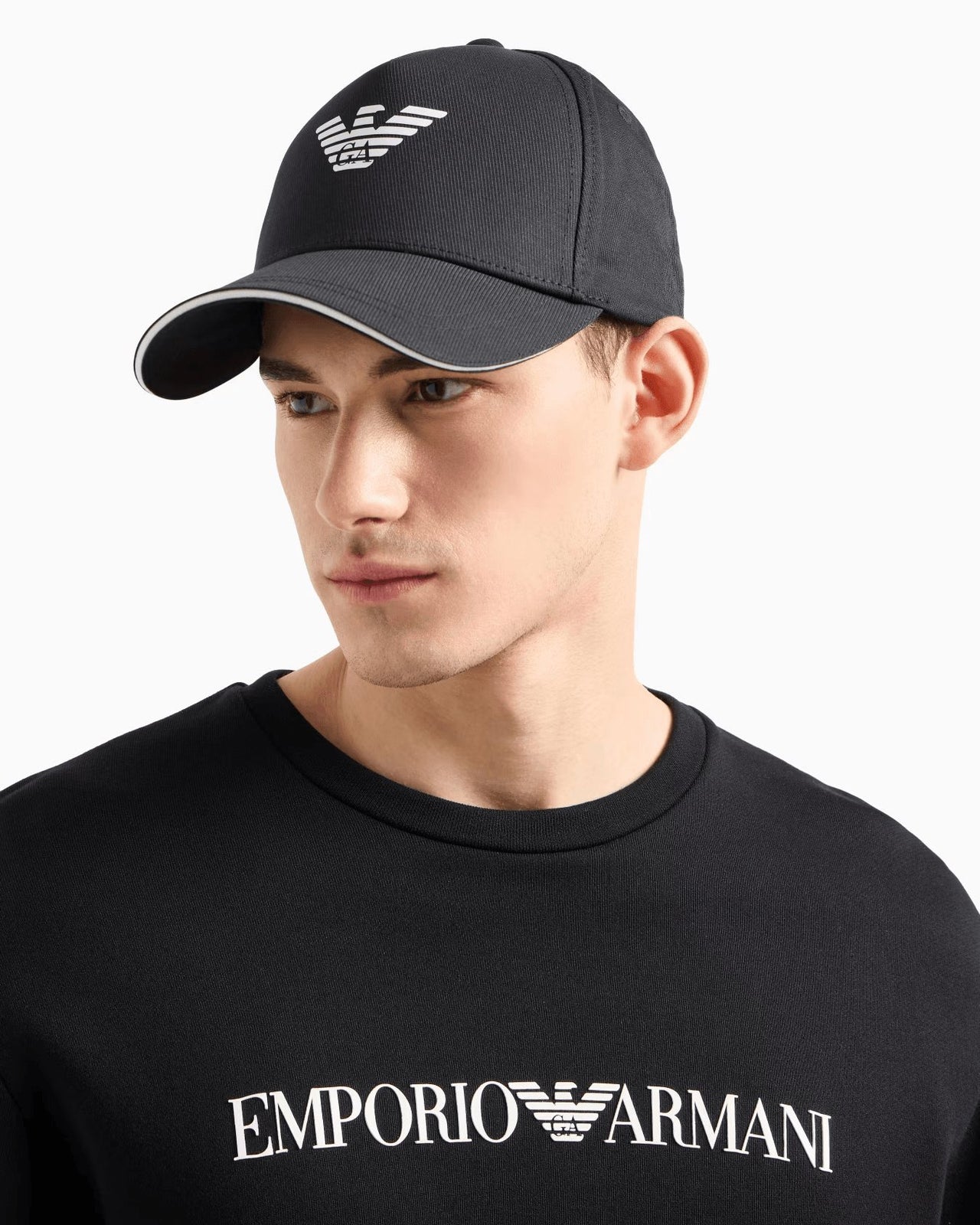 EMPORIO ARMANI Eagle-print baseball cap