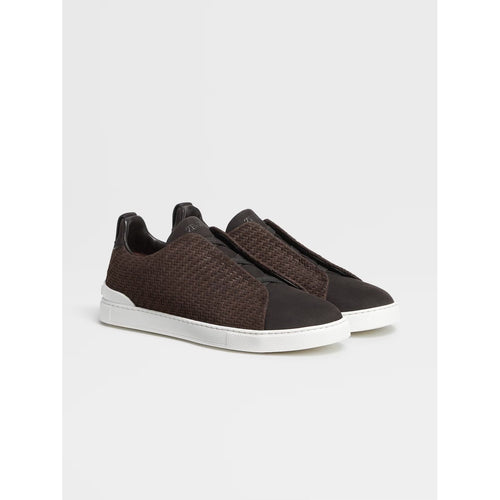 Load image into Gallery viewer, ZEGNA Dark Brown PELLETESSUTA™ Nubuck Triple Stitch™ Sneakers
