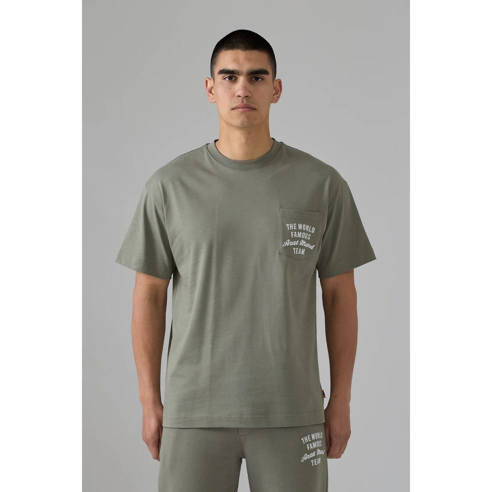 AZAT MARD WORLD FAMOUS AZAT MARD TAUPE T-SHIRT