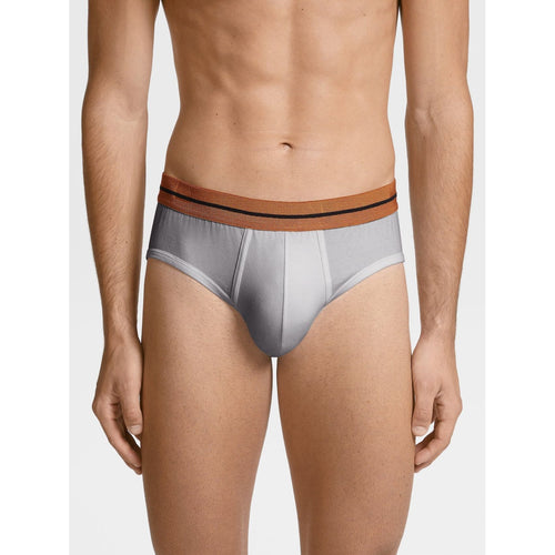 Load image into Gallery viewer, ZEGNA Grey Mélange Stretch Cotton Midi Briefs
