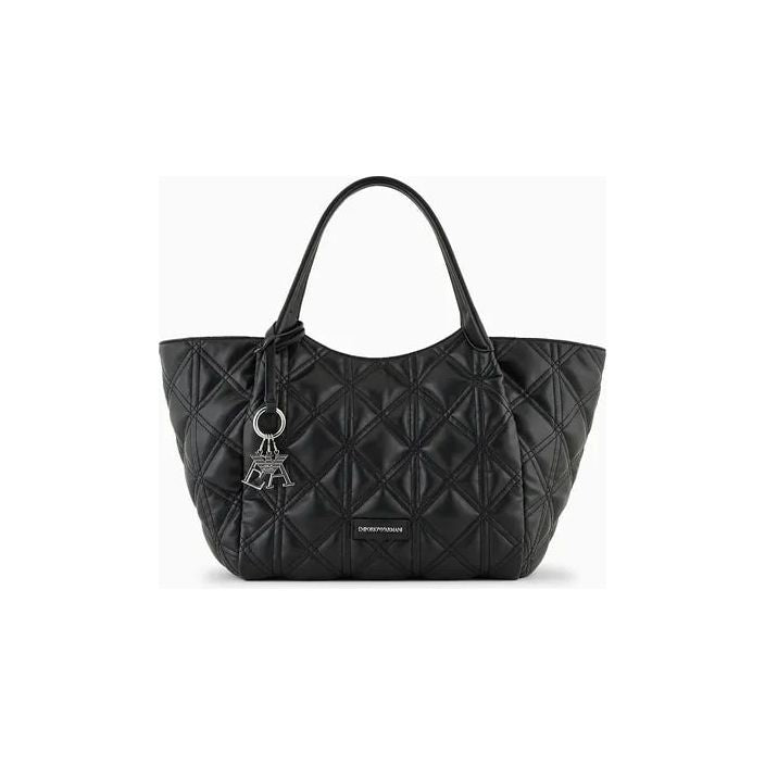 EMPORIO ARMANI QUILTED NAPPA LEATHER-EFFECT SHOPPER BAG - Yooto