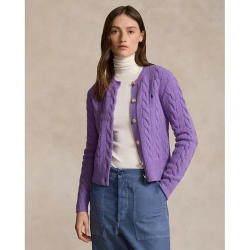 Load image into Gallery viewer, RALPH LAUREN Cable-Knit Wool-Cashmere Cardigan
