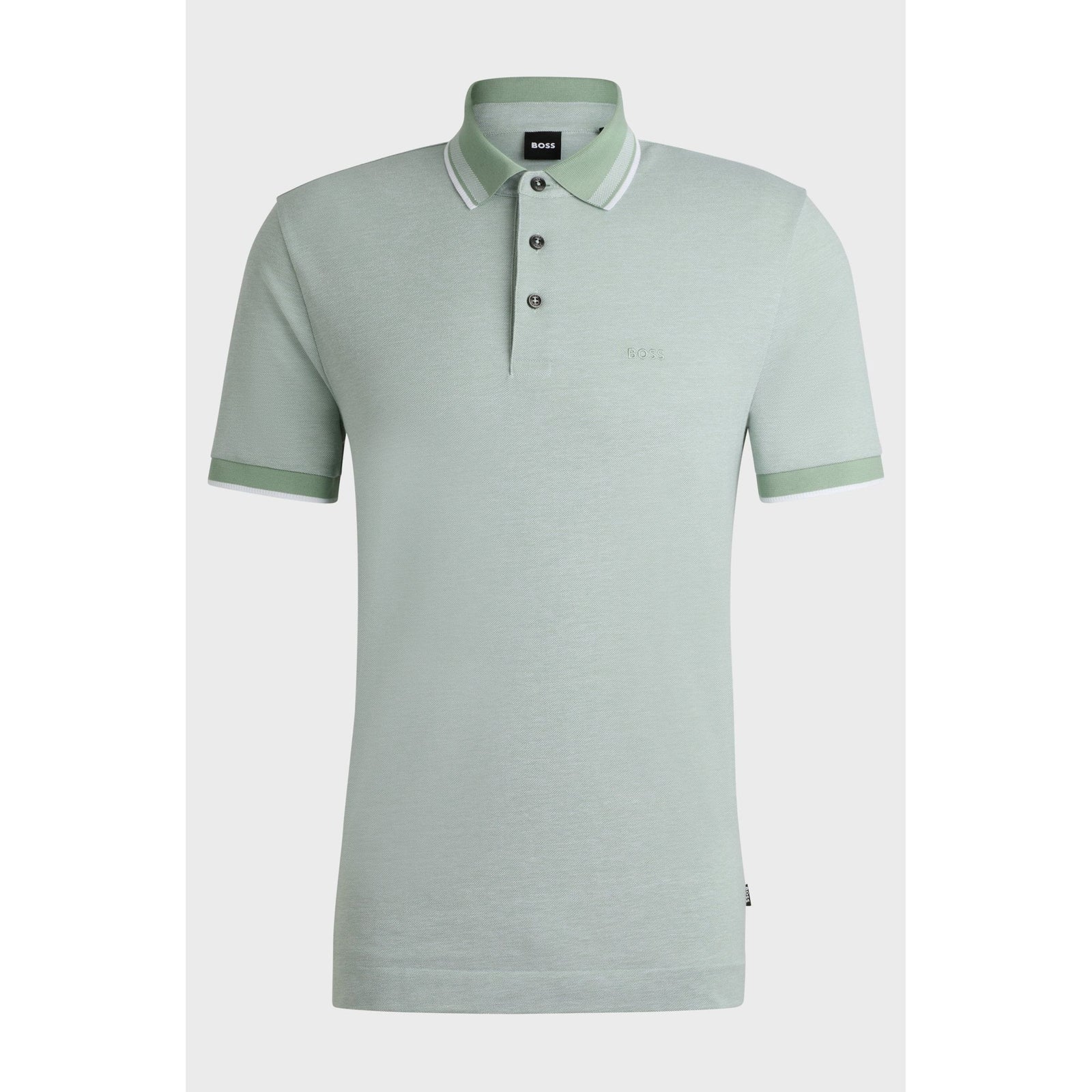 BOSS OXFORD-COTTON-PIQUÉ POLO SHIRT WITH LOGO DETAIL