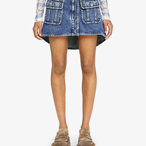 Load image into Gallery viewer, JW Anderson CURVED PATCH POCKET MINI SKIRT
