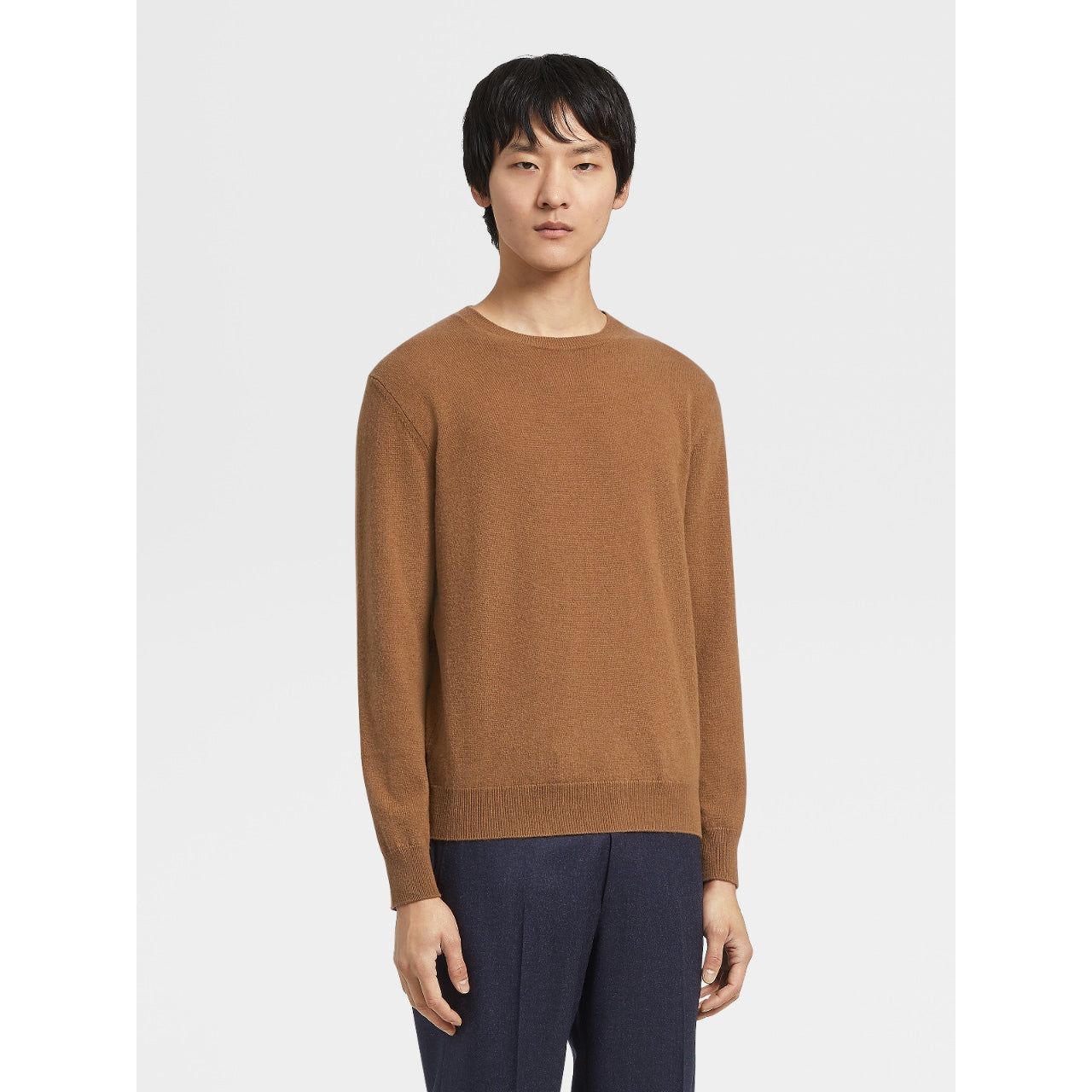 ZEGNA Vicuna Oasi Cashmere Crewneck