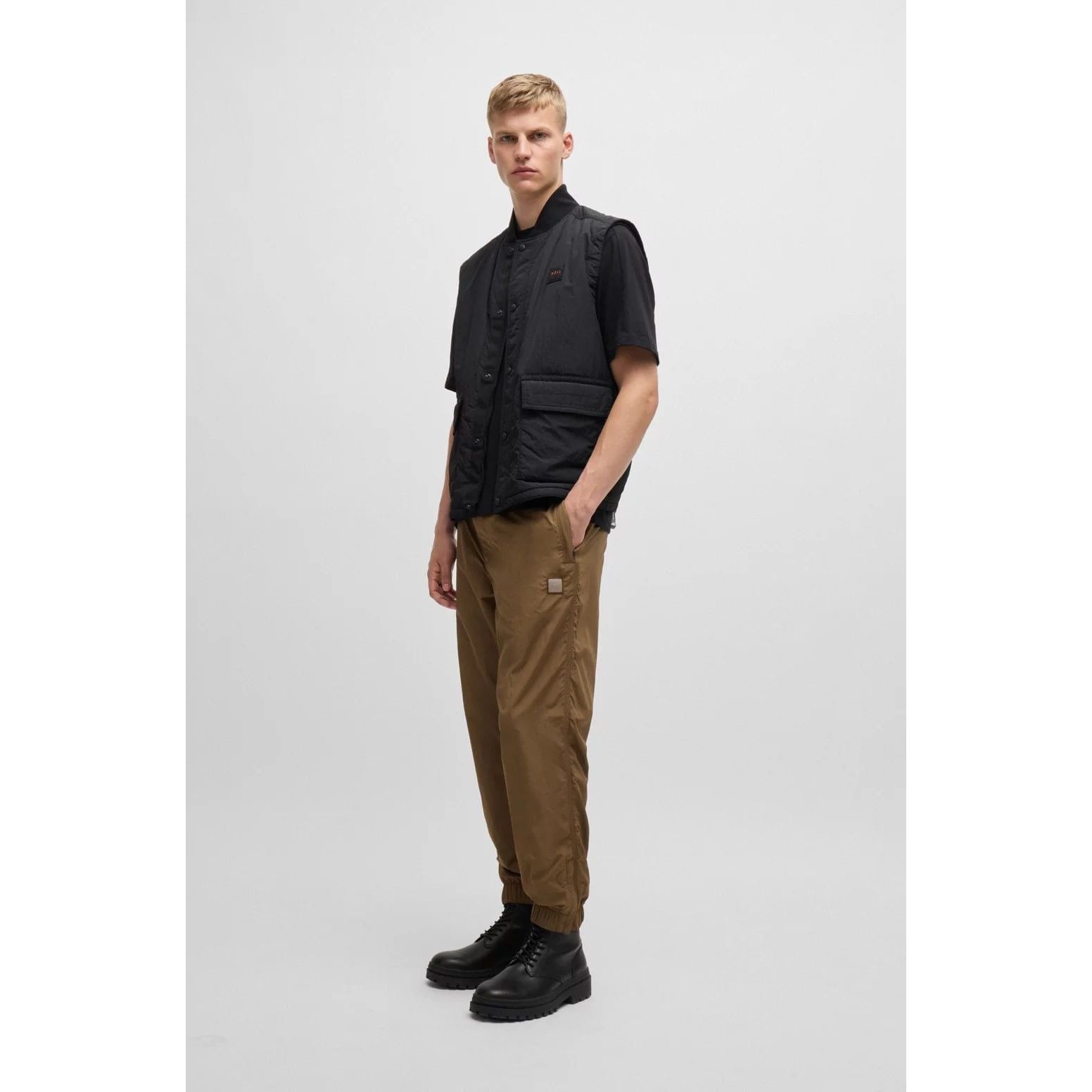 BOSS RELAXED-FIT TROUSERS IN LIGHTWEIGHT WATER-REPELLENT FABRIC