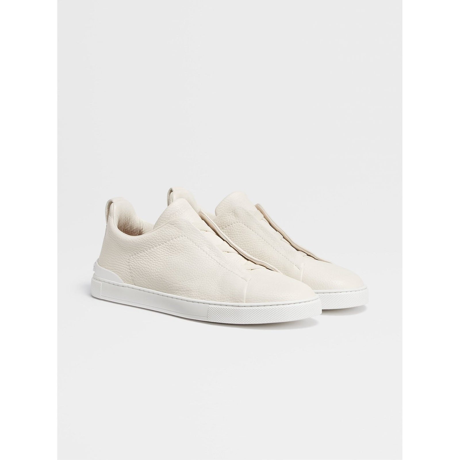 ZEGNA Vicuna Color Deerskin Triple Stitch™ Low Top Sneakers