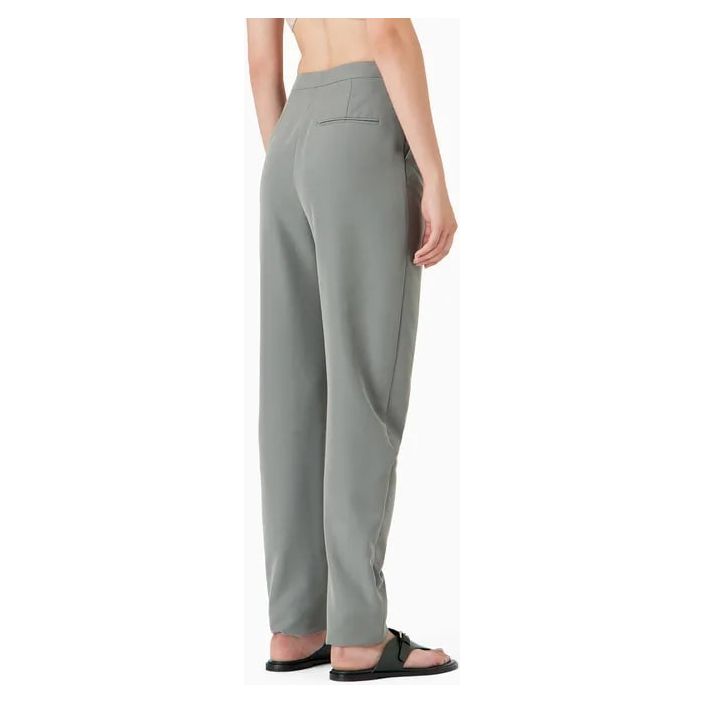 EMPORIO ARMANI OVAL-LEG CUPRO TROUSERS - Yooto