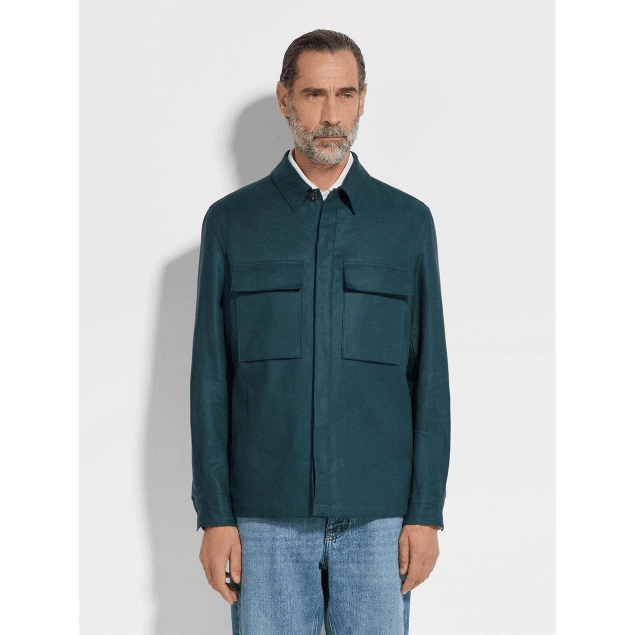 ZEGNA OASI LINO OVERSHIRT