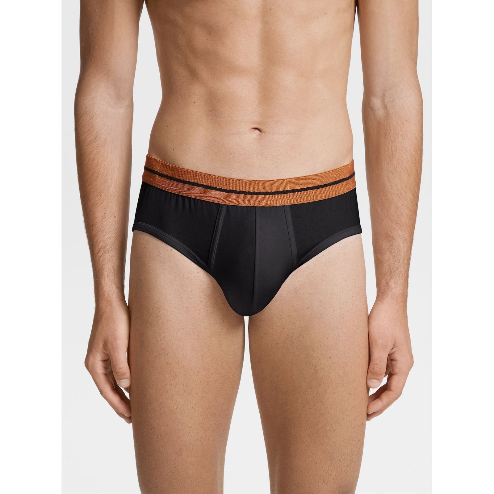 ZEGNA Black Stretch Cotton Midi Briefs