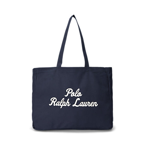 RALPH LAUREN Embroidered Canvas Tote