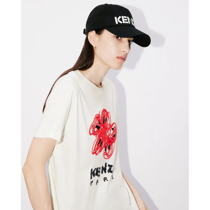 KENZO 'KENZO DRAWN VARSITY' LOOSE EMBROIDERED T-SHIRT - Yooto