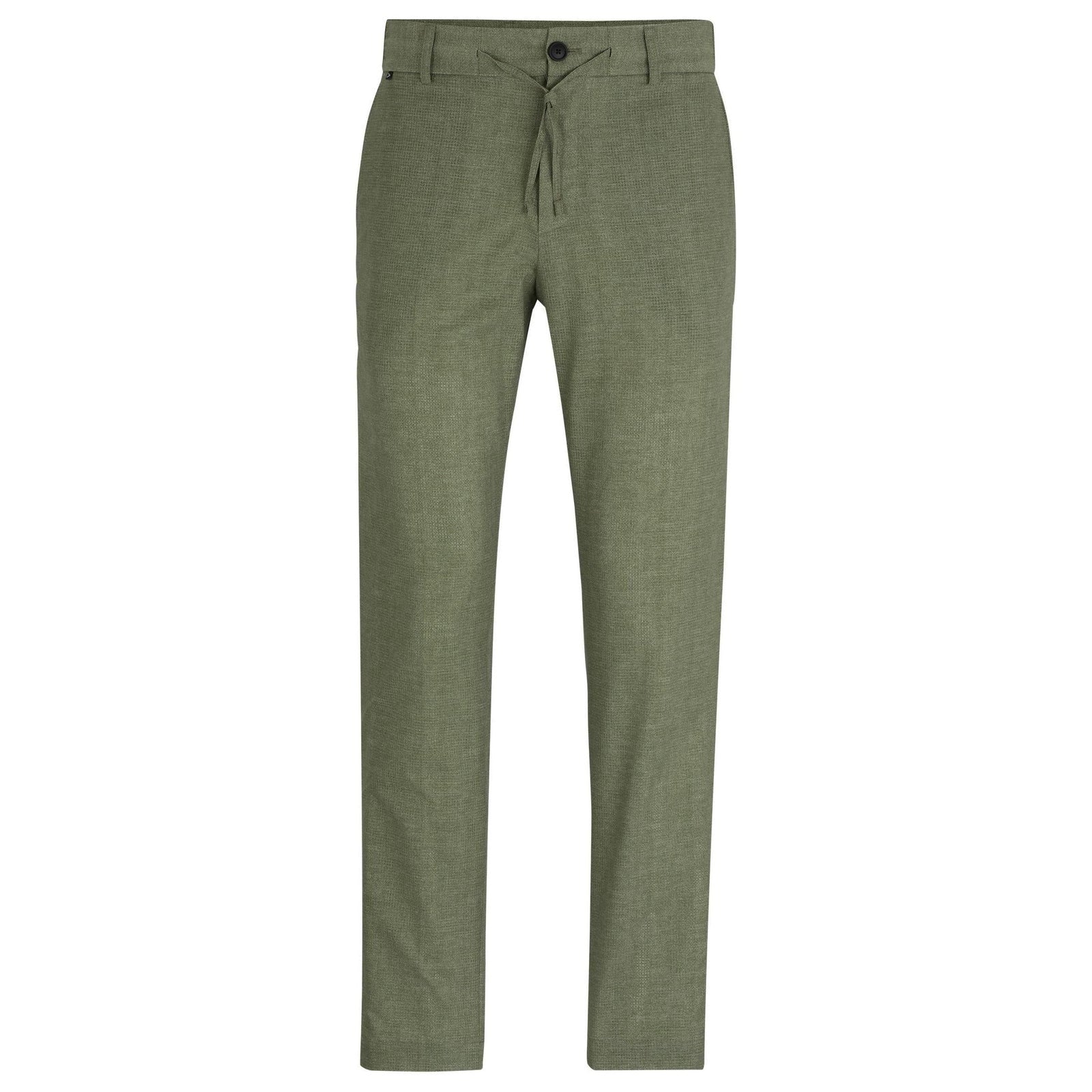 BOSS SLIM-FIT TROUSERS IN WRINKLE-RESISTANT MESH - Yooto