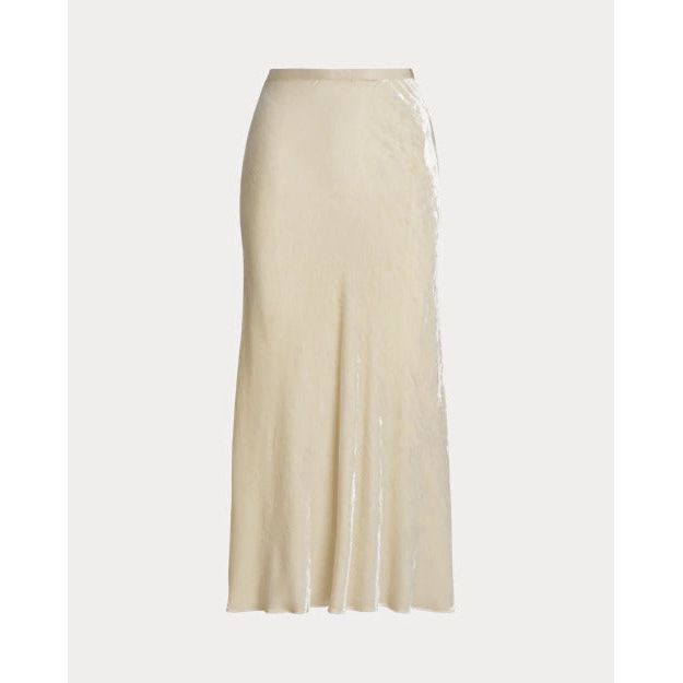 RALPH LAUREN Velvet Bias-Cut Skirt